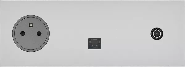 legrand-prise 2p+t, rj45 + prise t�l�vision - epure acier satin art d\'arnould (67537)