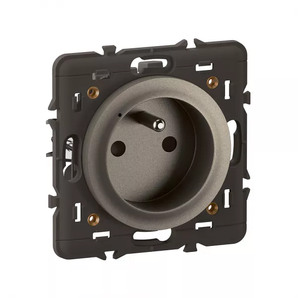 legrand-prise 2p+t 16a c�liane with netatmo - connexion � bornes automatiques - titanium (ct0460)