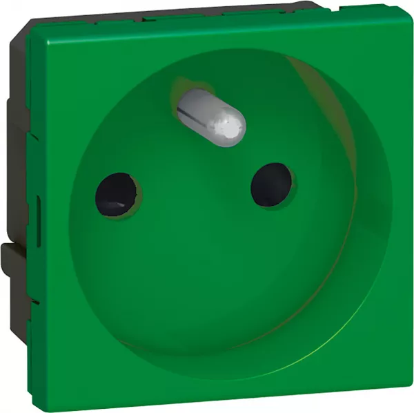 legrand-prise 2p+t mosaic 2 modules connexion bornes automatiques - vert antimicrobien (077116)