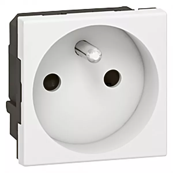 legrand-prise 2p+t sp�cial repiquage et 4mm� mosaic bornes � vis 2 modules - blanc (077113)