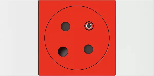 legrand-prise 2p+t surface d�tromp soluclip goulotte mosaic � clippage direct 2mod rouge (077121l)