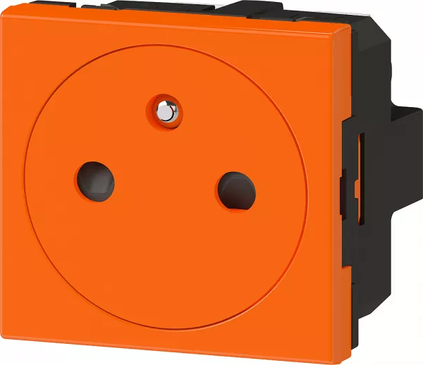 legrand-prise 2p+t surface mosaic 2 modules connexion bornes auto-orange antimicrobien (077117l)