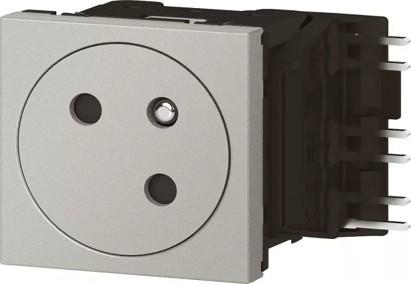 legrand-prise 2p+t surface mosaic link 2 modules + acc de raccordement livr� - alu (079274l)