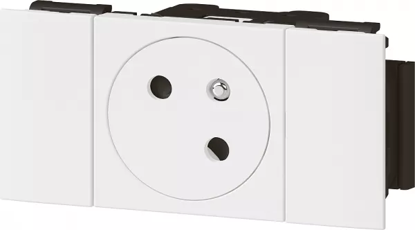 legrand-prise 2p+t surface mosaic soluclip goulotte clippage direct 2 modules - blanc (077101l)