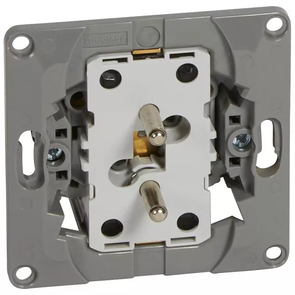 legrand-prise 2x2p+t franco-belge eclips a griffes (1 poste) ivoire (664641)