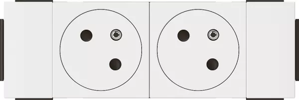 legrand-prise 2x2p+t surface mosaic soluclip pour goulotte clippage direct - blanc (077102l)