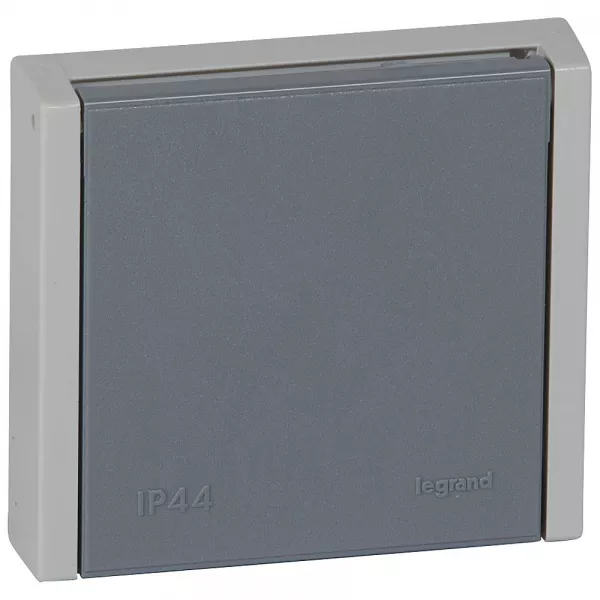 legrand-prise 3p+n+t 20a � fixer sur bo�te �67mm plexo complet ip44 encastr� - gris (055708)