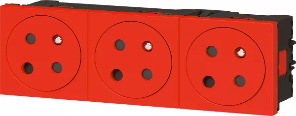 legrand-prise 3x2p+t d�trompage surface mosaic link � raccordement lat�ral 6 modules (077153l)