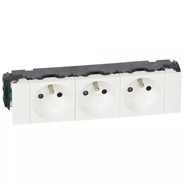 legrand-prise 3x2p+t mosaic soluclip goulotte clippage direct 6 modules - blanc (077103)