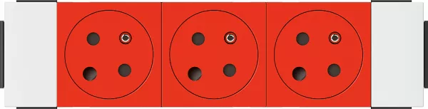 legrand-prise 3x2p+t surface d�trompage mosaic soluclip goulotte clippage direct 6 mod (077123l)