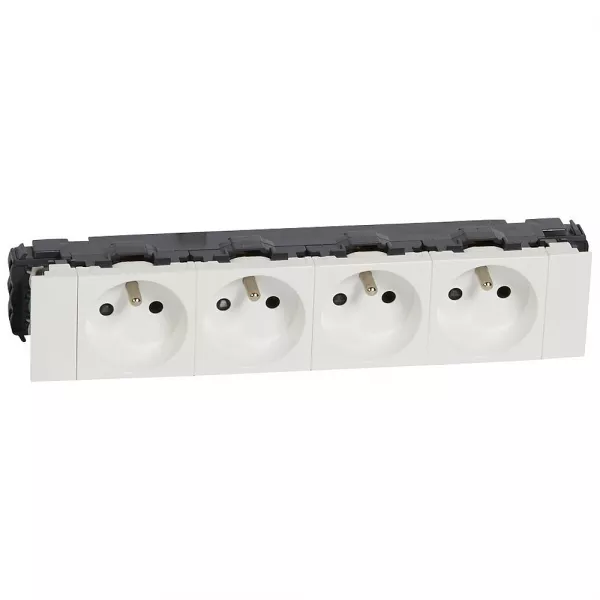legrand-prise 4x2p+t mosaic soluclip goulotte clippage direct 8 modules - blanc (077104)