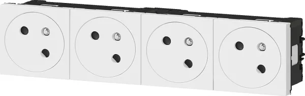 legrand-prise 4x2p+t surface mosaic link � raccordement lat�ral 8 modules - blanc (077144l)