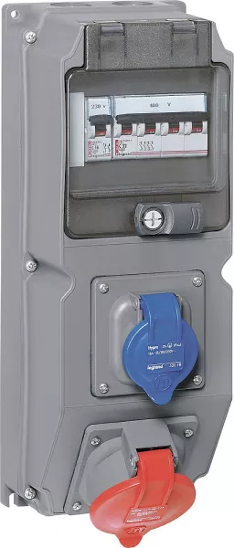 legrand-prise � entraxes unifi�s fixe hypra ip44 32a - 380v~ � 415v~ - 3p+n+t -plastique (052920)