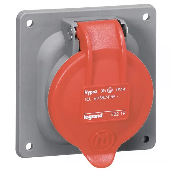 legrand-prise � entraxes unifi�s hypra ip44 16a - 380v~ � 415v~ - 3p+t - plastique (052219)