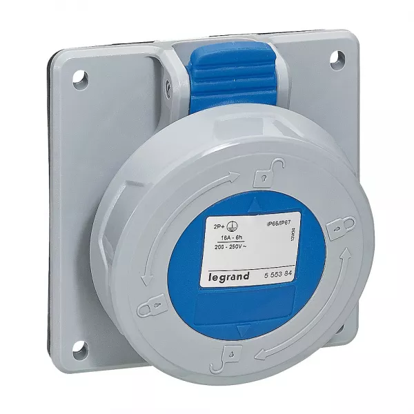 legrand-prise � entraxes unifi�s p17 ip66/67 16a - 200v~ � 250v~ - 2p+t (555384)