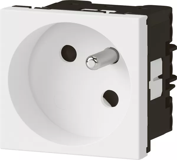 legrand-prise � puits inclin�s 45� mosaic link � raccordement lat�ral 2 modules - blanc (077105l)