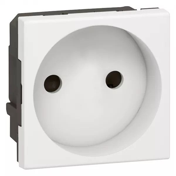legrand-prise de courant 2p mosaic 2 modules avec connexion bornes automatiques - blanc (077110)