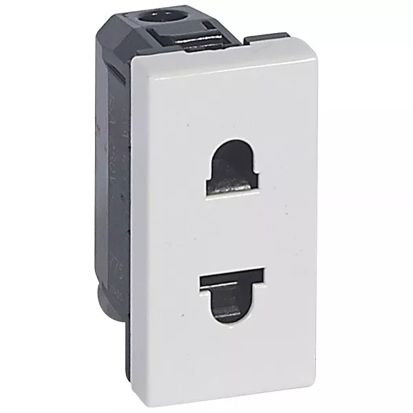 legrand-prise de courant 2p standard euro-us mosaic 1 module - blanc (077501)