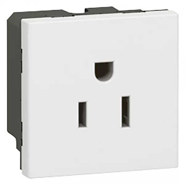 legrand-prise de courant 2p+t 15a standard us mosaic 2 modules - blanc (077504)