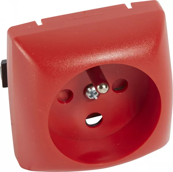 legrand-prise de courant 2p+t � d�trompage appareillage saillie composable - rouge (086155)