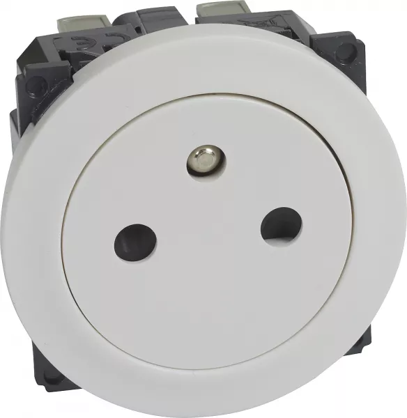 legrand-prise de courant 2p+t c�liane bornes automatiques avec enjoliveur blanc (200954)