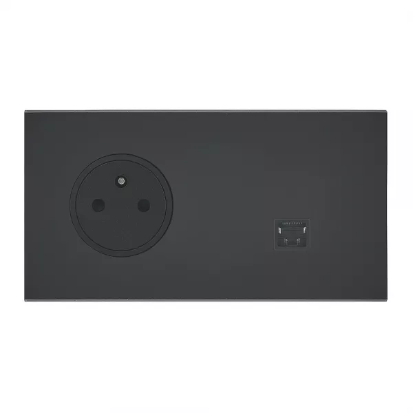 legrand-prise de courant 2p+t et prise rj45 - epure noir mat art d\'arnould (67838)