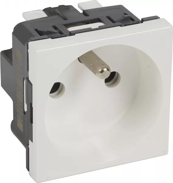 legrand-prise de courant 2p+t mosaic 2 modules connexion bornes automatiques - blanc (077111)
