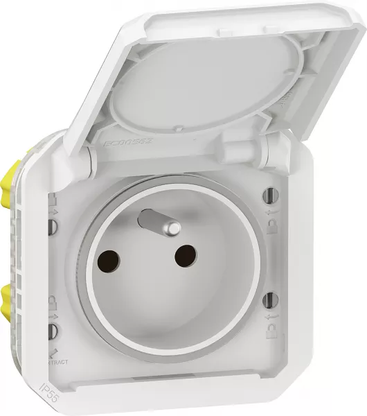 legrand-prise de courant 2p+t plexo composable blanc (069621l)