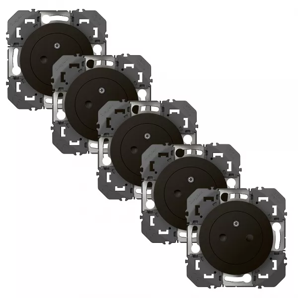 legrand-prise de courant 2p+t surface dooxie 16a finition noir - sachet (095275)