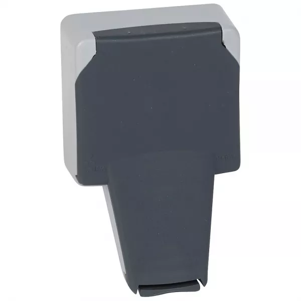 legrand-prise de courant 2p+t volet ip66 fiche engag�e plexo composable 16a 250v~ - gris (090485)