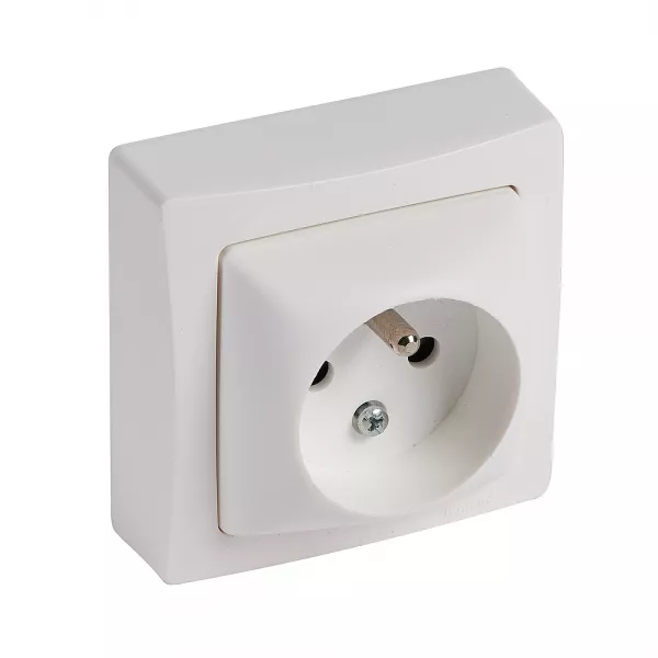 legrand-prise de courant 2x2p+t bornes automatiques appareillage saillie complet - blanc (086076)