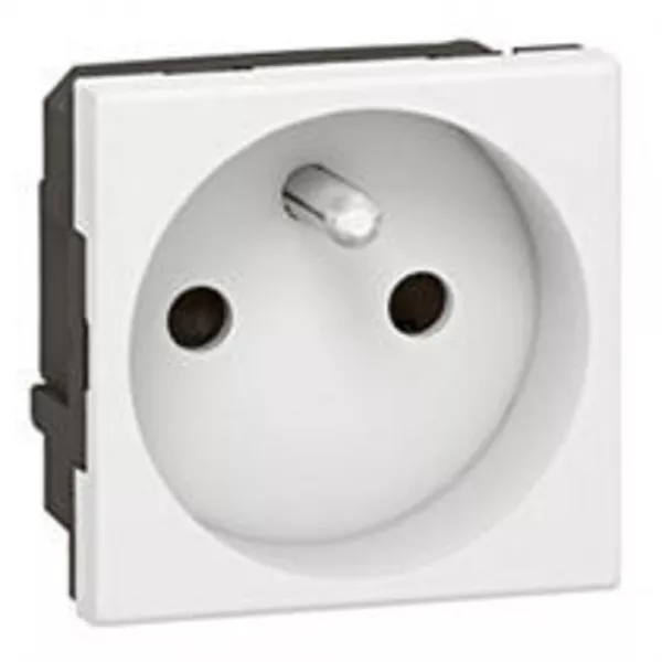 legrand-prise de courant avec terre mosaic - 16 a - blanc - 2 modules (099680)