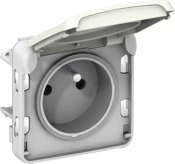 legrand-prise de courant �tanche 2p+t avec �clips plexo composable ip55 16a 250v - blanc (069621)