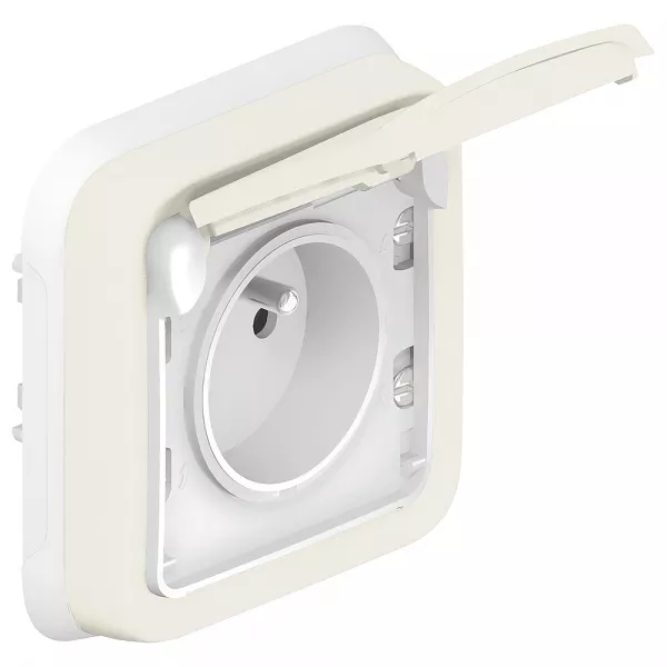 legrand-prise de courant �tanche 2p+t �clips 16a plexo complet ip55 encastr� - blanc (069870)