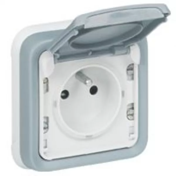legrand-prise de courant �tanche volet de protection ip55 plexo complet encastr� - gris (069986)