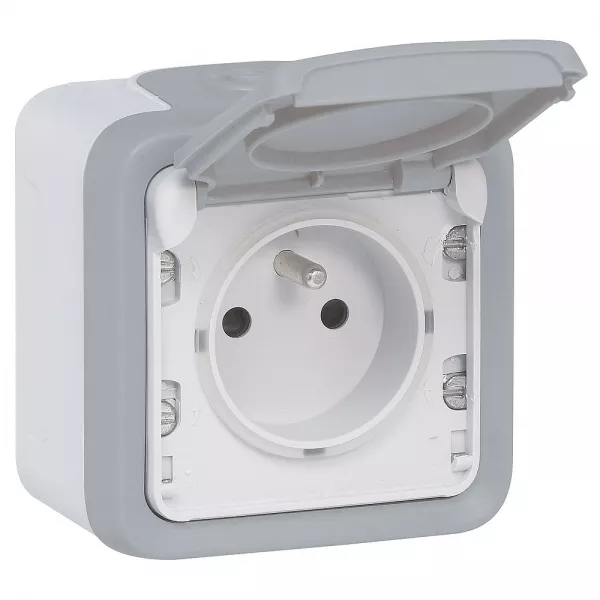 legrand-prise de courant �tanche volet de protection ip55 plexo complet saillie - gris (069910)