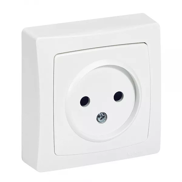 legrand-prise de courant sans terre appareillage saillie bornes vis - brochable - blanc (097615)
