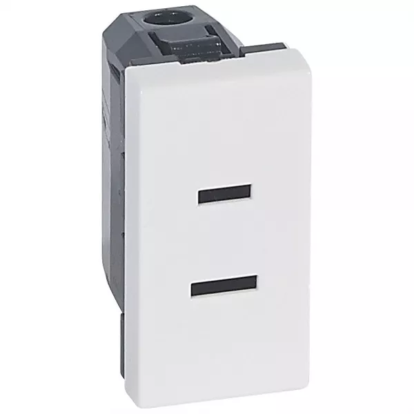 legrand-prise de courant sans terre standard us mosaic 1 module - blanc (077503)