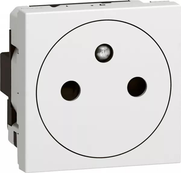 legrand-prise de courant surface mosaic - 2p+t - 2 modules - blanc antimicrobien (077132)