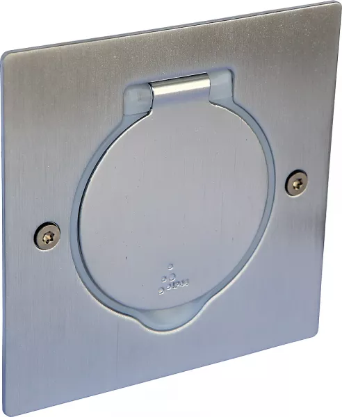 legrand-prise de sol simple rj45 cat�gorie 6 ftp avec platine carr�e - inox bross� (089761)