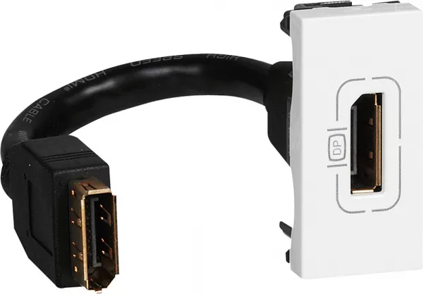 legrand-prise display port pr�connectoris�e mosaic 1 module - blanc (078791)