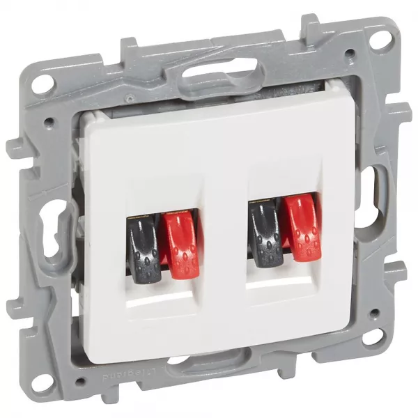 legrand-prise double haut parleur nilo� bornes automatiques - finition pur (664781)