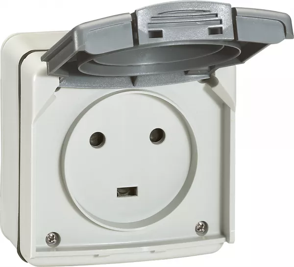 legrand-prise �tanche 2p+t 20a plexo complet ip55 saillie - gris (091655)