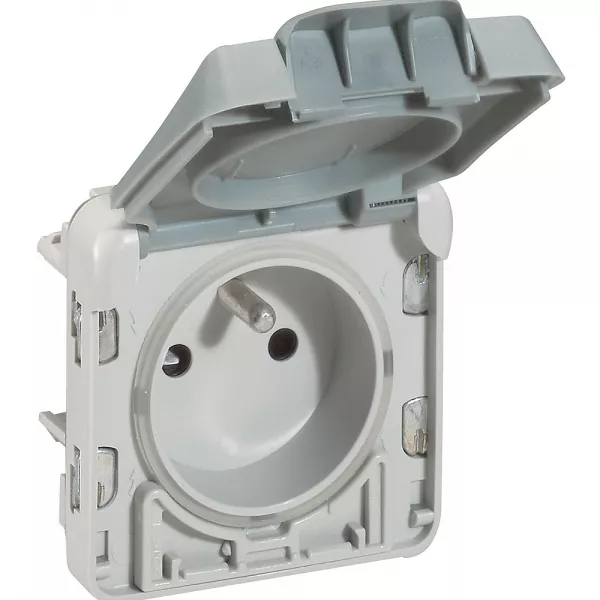 legrand-prise �tanche 2p+t standard franco-belge plexo composable gris - 16a - 250v~ (069555)