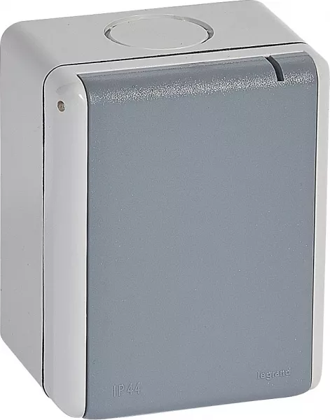 legrand-prise �tanche 3p+t 32a plexo complet ip44 saillie - gris (055875)