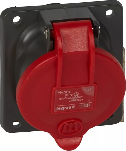 legrand-prise fixe hypra ip44 16a - 380v~ � 415v~ - 3p+n+t - plastique (052224)