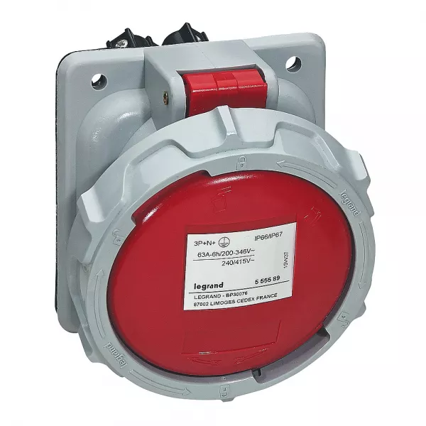legrand-prise fixe p17 ip66/67 63a - 380v~ � 415v~ - 3p+n+t (555589)