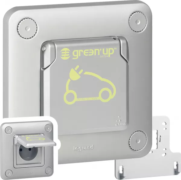 legrand-prise green\'up access - 3,2 kva - mode 2 - ip55 - ik10 - fixation encastr� (077897)