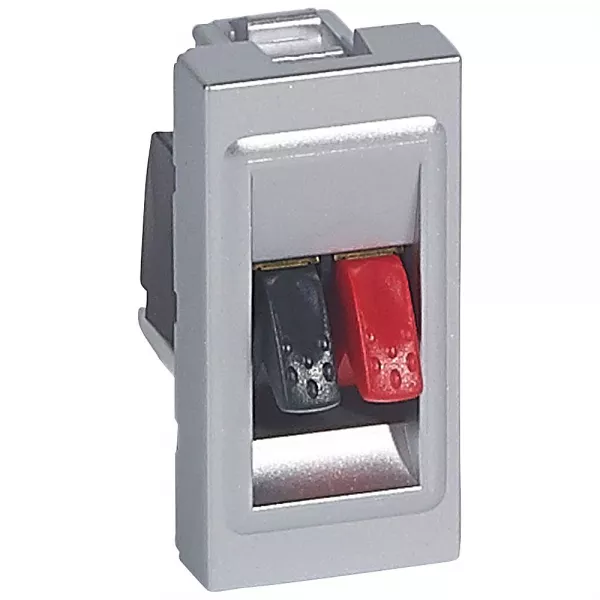 legrand-prise haut-parleur mosaic - 1 module - alu (079250)