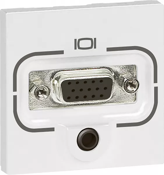 legrand-prise hd 15 femelle + jack 3,5mm � visser mosaic 2 modules - blanc (078774)